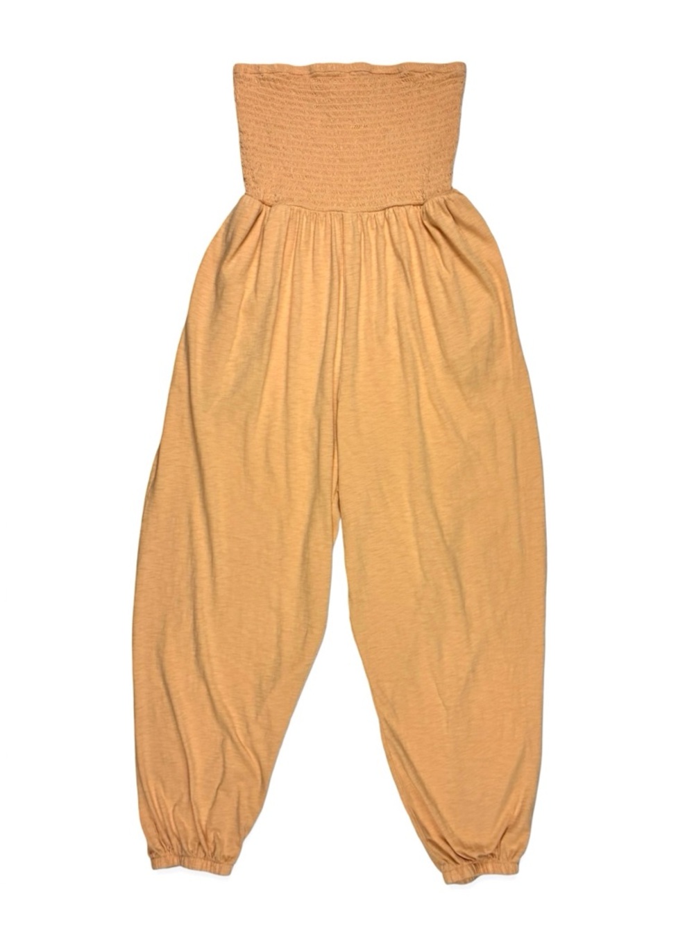 American Eagle Sunchaser Smocked Tube Top Jumpsuit